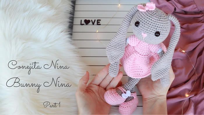 Conejita amigurumi Nina a crochet