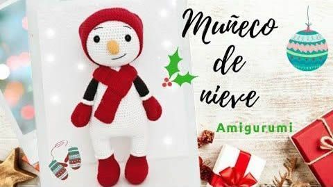 Muñeco de Nieve amigurumi a crochet