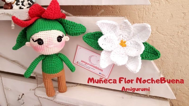 Muñeca Flor de Nochebuena DIY con patrón