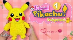 Pikachu amigurumi crochet patrón