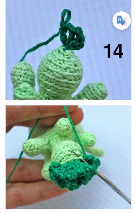 Brócoli Bebé amigurumi